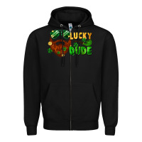 Black lucky dude saint patrick's bearded man Zipper Hoodie - FaDigitalArtStudio