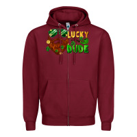 Burgundy lucky dude saint patrick's bearded man Zipper Hoodie - FaDigitalArtStudio
