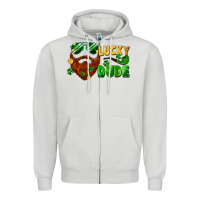 Dove Grey lucky dude saint patrick's bearded man Zipper Hoodie - FaDigitalArtStudio