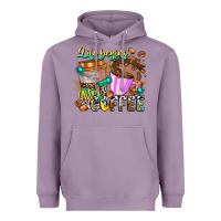 Lavender Life Begins After Coffee Heavyweight Hoodie - CowhideDigitalArt