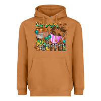 Meerkat Life Begins After Coffee Heavyweight Hoodie - CowhideDigitalArt