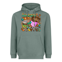 Sage Life Begins After Coffee Heavyweight Hoodie - CowhideDigitalArt