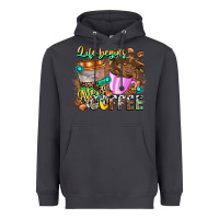 Smoke Life Begins After Coffee Heavyweight Hoodie - CowhideDigitalArt
