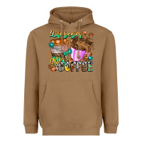 Toasted Coconut Life Begins After Coffee Heavyweight Hoodie - CowhideDigitalArt
