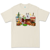 Bone Christmas coffee cups with White Shepherd Premium Tee - RanaPortraitStore