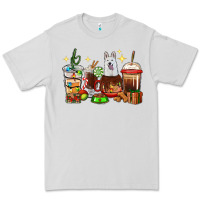 Dove Grey Christmas coffee cups with White Shepherd Premium Tee - RanaPortraitStore