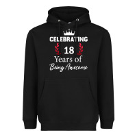 Black 18 years of being awesome, 18 year old birthday gi Heavyweight Hoodie - tuanDangUi