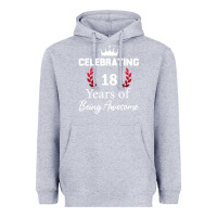 Heather Grey 18 years of being awesome, 18 year old birthday gi Heavyweight Hoodie - tuanDangUi