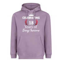 Lavender 18 years of being awesome, 18 year old birthday gi Heavyweight Hoodie - tuanDangUi