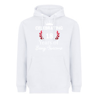 White 18 years of being awesome, 18 year old birthday gi Heavyweight Hoodie - tuanDangUi