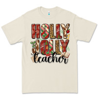 Holly Jolly Teacher Premium Tee | Teevron