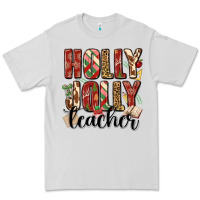 Dove Grey holly jolly teacher Premium Tee - MaliasSmallBusiness