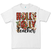 White holly jolly teacher Premium Tee - MaliasSmallBusiness