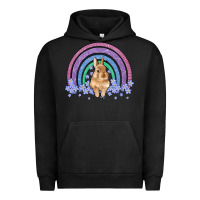 Pigment Black bunny rainbow Urban Hoodie - Artiststas