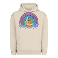 Pigment French Oak bunny rainbow Urban Hoodie - Artiststas