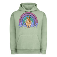 Pigment Oil Green bunny rainbow Urban Hoodie - Artiststas