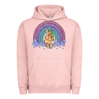 Pigment Salmon bunny rainbow Urban Hoodie - Artiststas