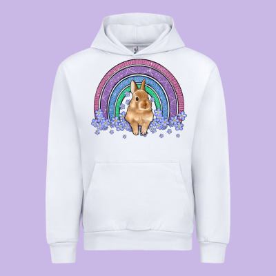 Bunny Rainbow Urban Hoodie Designed By Artiststas