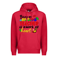 Cardinal being an au some teacher is a work of the heart Premium Hoodie - FaDigitalArtStudio