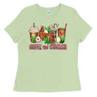 Matcha chicken   coffee cups Ladies Tee - MaliasSmallBusiness