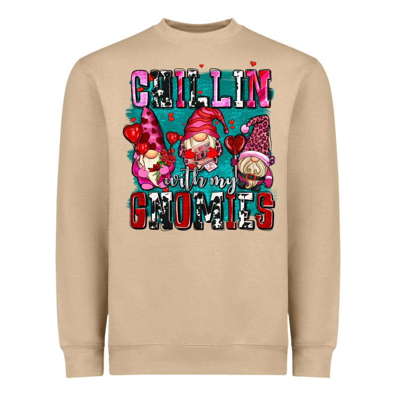 Chillin With My Gnomies Olivia Heavyweight Sweatshirt by OliviaCreatesArt | Teevron