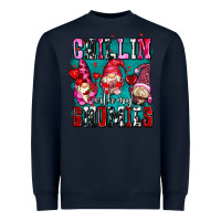 Navy chillin with my gnomies olivia Heavyweight Sweatshirt - OliviaCreatesArt