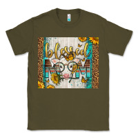 Army Green Western Blessed Mom Baby Calf Classic Tee - LillyAllenDesigns