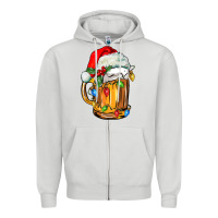 Dove Grey christmas beer Zipper Hoodie - FaDigitalArtStudio