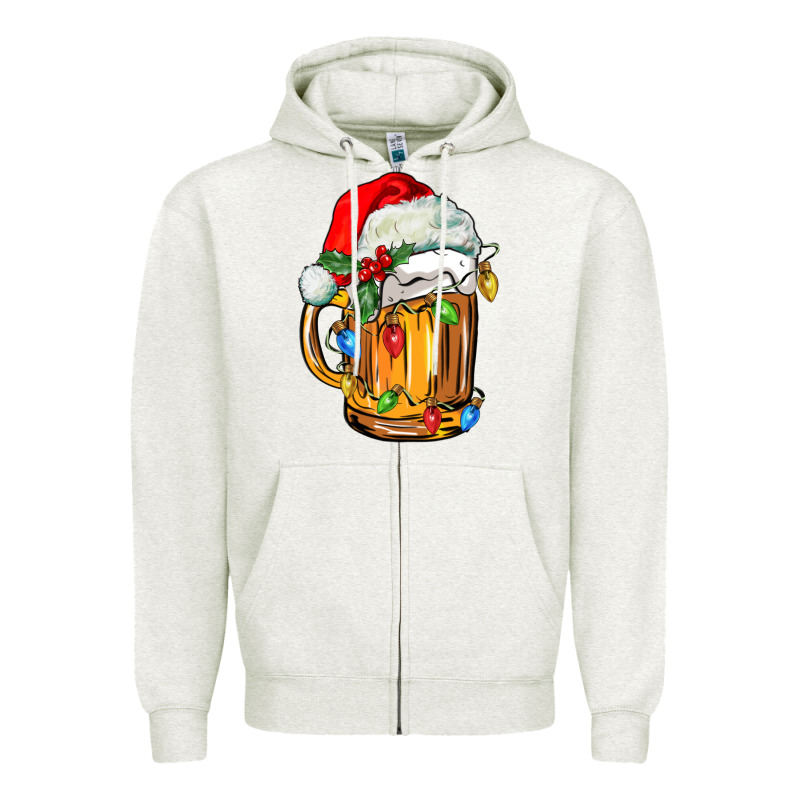 Christmas Beer Zipper Hoodie by FaDigitalArtStudio | Teevron