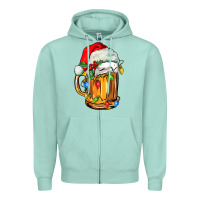 Seafoam christmas beer Zipper Hoodie - FaDigitalArtStudio