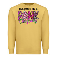 Antique Gold Dreaming Of A Pink Christmas Premium Sweatshirt - CowhideDigitalArt
