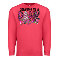 Cardinal Dreaming Of A Pink Christmas Premium Sweatshirt - CowhideDigitalArt
