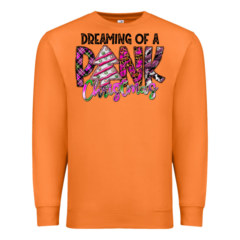 Dreaming Of A Pink Christmas Premium Sweatshirt by CowhideDigitalArt | Teevron