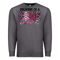Charcoal Heather Dreaming Of A Pink Christmas Premium Sweatshirt - CowhideDigitalArt