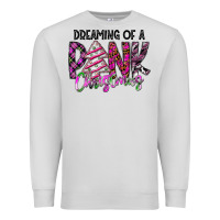 Dove Grey Dreaming Of A Pink Christmas Premium Sweatshirt - CowhideDigitalArt