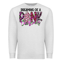 Oatmeal Heather Dreaming Of A Pink Christmas Premium Sweatshirt - CowhideDigitalArt