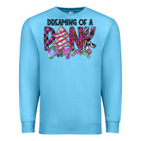 Ocean Blue Dreaming Of A Pink Christmas Premium Sweatshirt - CowhideDigitalArt