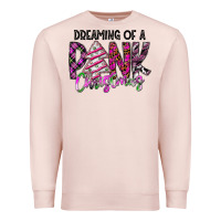 Pale Pink Dreaming Of A Pink Christmas Premium Sweatshirt - CowhideDigitalArt