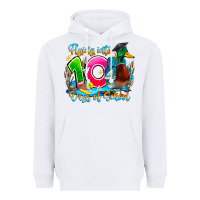 White name flying into 100 days of school Heavyweight Hoodie - CowhideDigitalArt