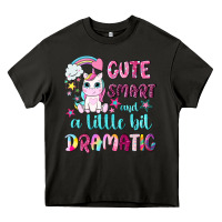 Asphalt cute smart and a little bit dramatic with unicorn Heavy Core Tee - NancyCooperArtShop
