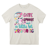 Cream cute smart and a little bit dramatic with unicorn Heavy Core Tee - NancyCooperArtShop