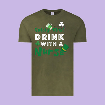 Safety First Drink With A Nurse Vintage Tee Designed By Bettercallsaul