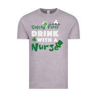 Vintage Zinc Safety First Drink With A Nurse Vintage Tee - Bettercallsaul