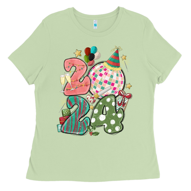 2024 Happy New Year Ladies Tee by MaliasSmallBusiness | Teevron