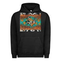 Pigment Black bull skull texas map sunflower leopard cowhide Urban Hoodie - Artiststas