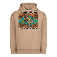 Pigment Burro bull skull texas map sunflower leopard cowhide Urban Hoodie - Artiststas