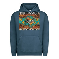 Pigment Midnight Navy bull skull texas map sunflower leopard cowhide Urban Hoodie - Artiststas
