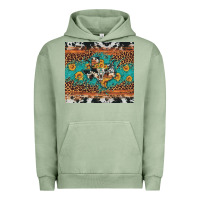 Pigment Oil Green bull skull texas map sunflower leopard cowhide Urban Hoodie - Artiststas