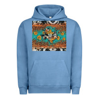Pigment Pebble Blue bull skull texas map sunflower leopard cowhide Urban Hoodie - Artiststas