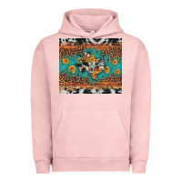 Pigment Salmon bull skull texas map sunflower leopard cowhide Urban Hoodie - Artiststas